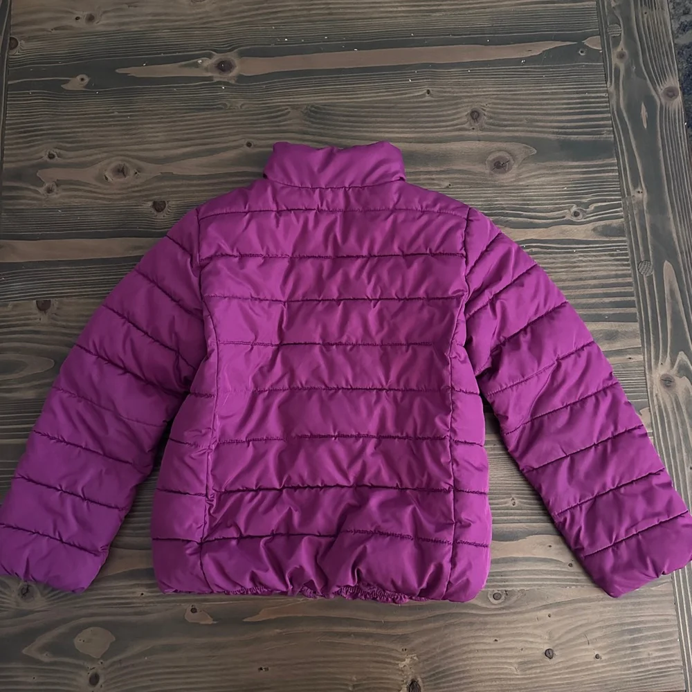 Girls Children's Place Puffer Jacket M 7/8 Dark Magenta Lightweight